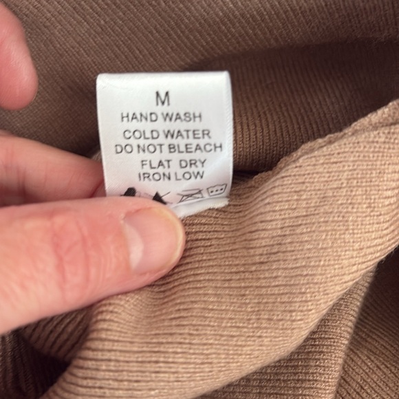 Favorite Girl knitted 2 piece khaki hooded sweater pocket harem pants w stripe - Picture 15 of 16